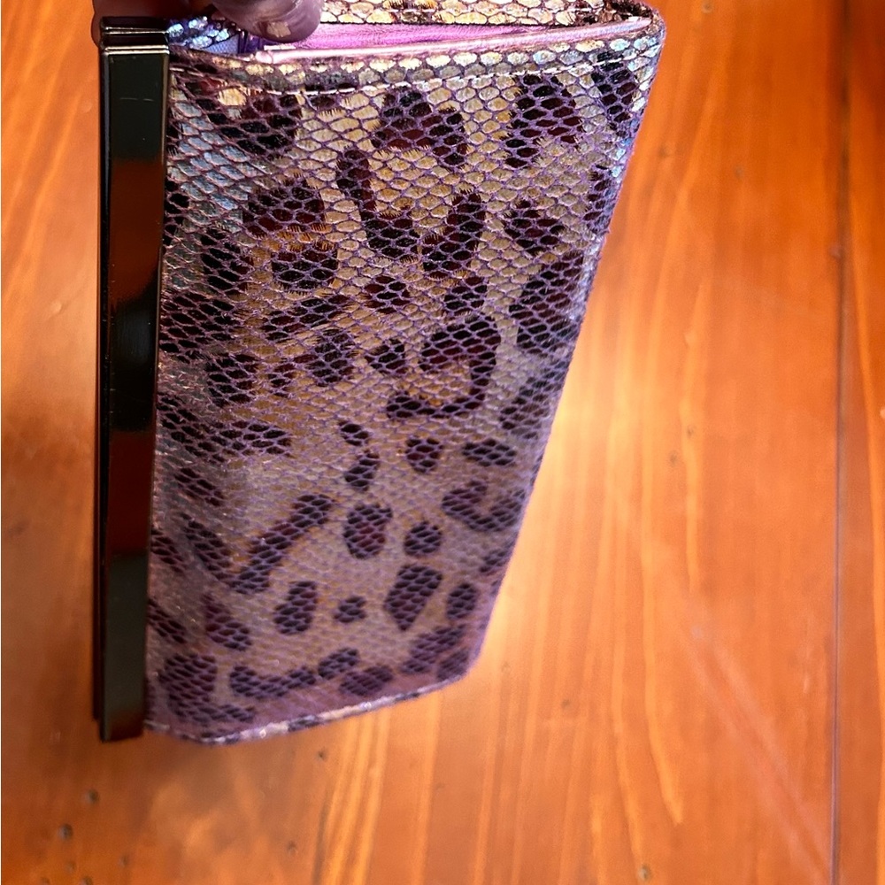 CACHE ANIMAL PRINT CLUTCH PURPLE